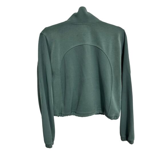 Lululemon Brushed Softstreme Half Zip Sweater in Storm Teal - Picture 3 of 5